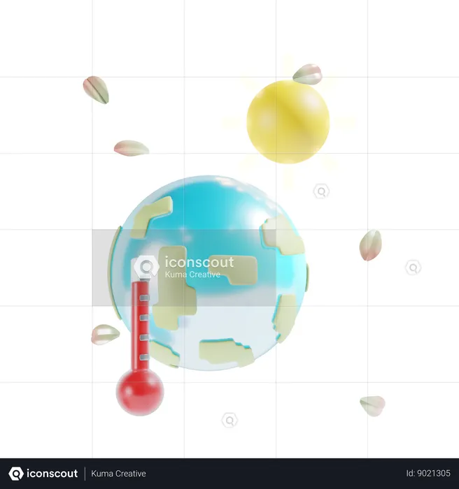 Le réchauffement climatique  3D Icon