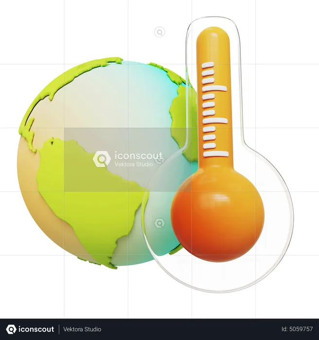 Le réchauffement climatique  3D Icon