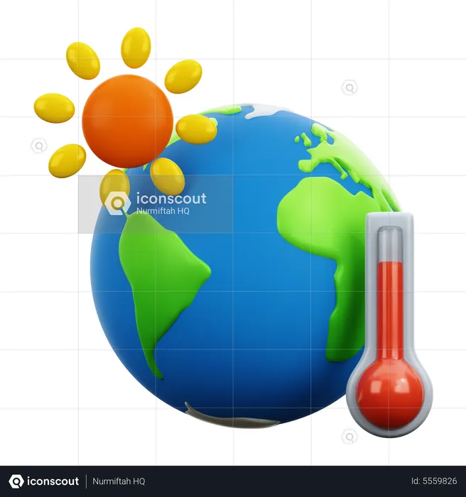 Le réchauffement climatique  3D Icon