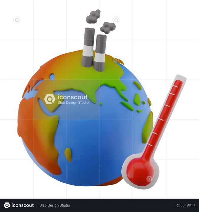 Le réchauffement climatique  3D Icon