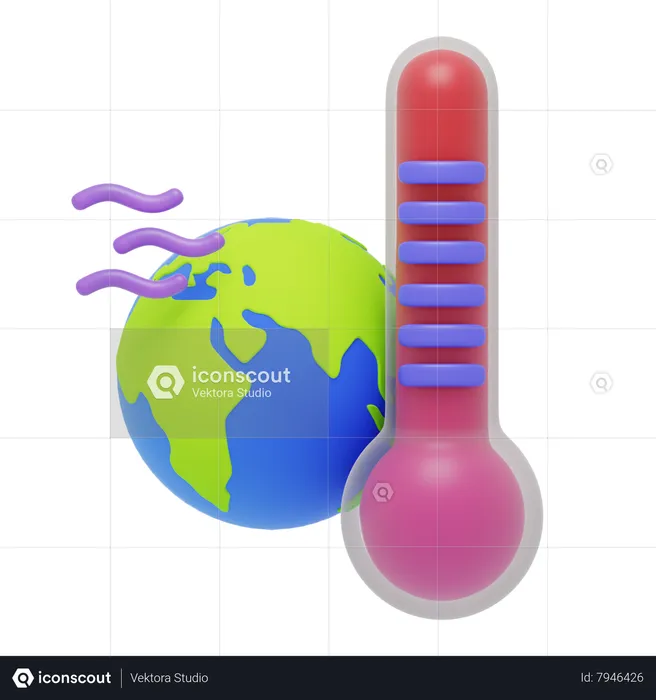 Le réchauffement climatique  3D Icon