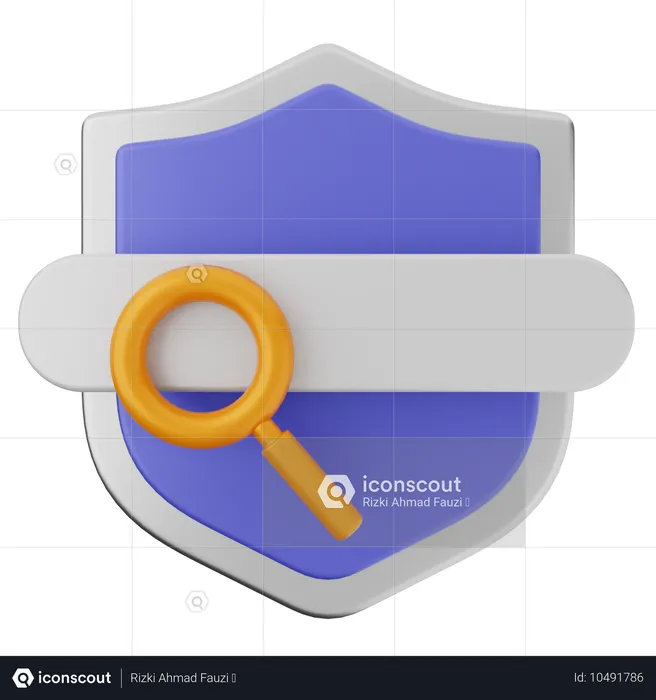 Recherche de protection de bouclier  3D Icon