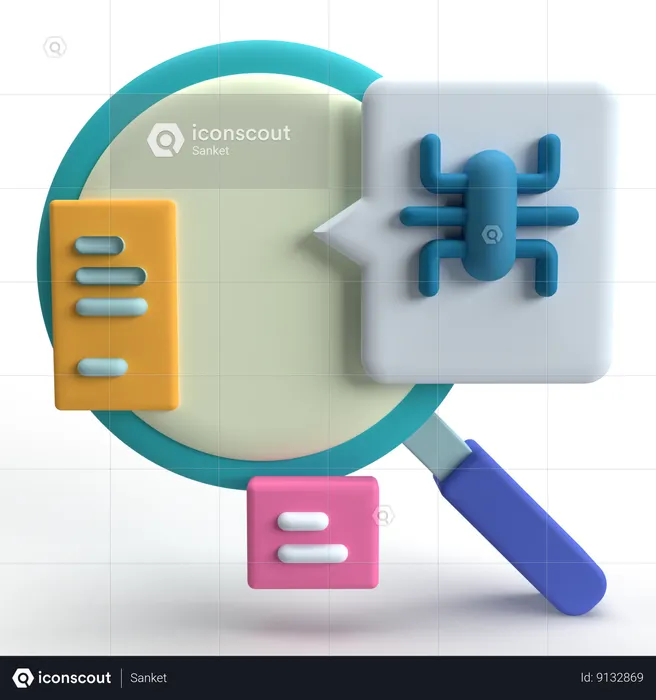 Recherche de bogues  3D Icon