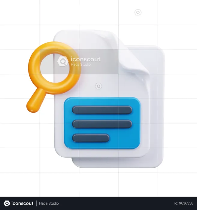 Rechercher un document  3D Icon