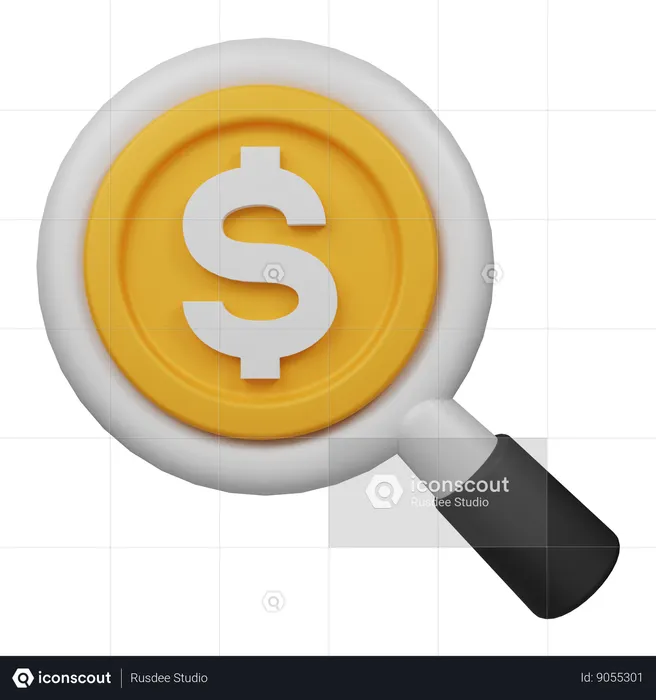 Recherche financière  3D Icon