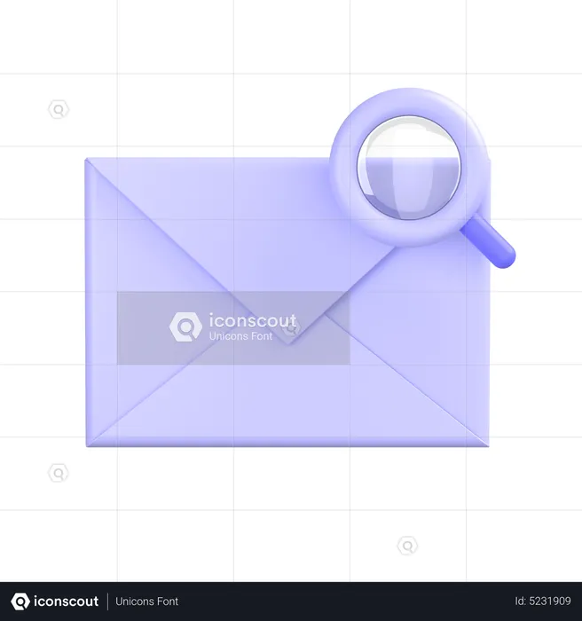 Recherche courrier  3D Icon