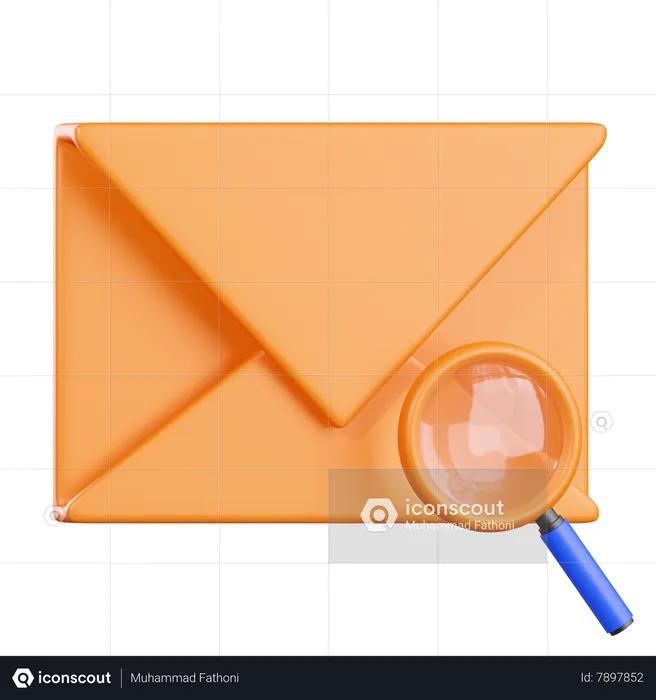 Recherche courrier  3D Icon