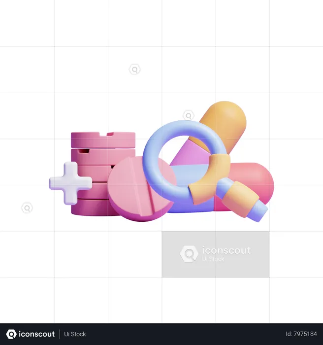 Rechercher des médicaments  3D Icon