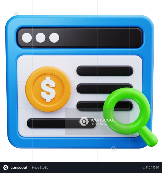 Recherche payante  3D Icon