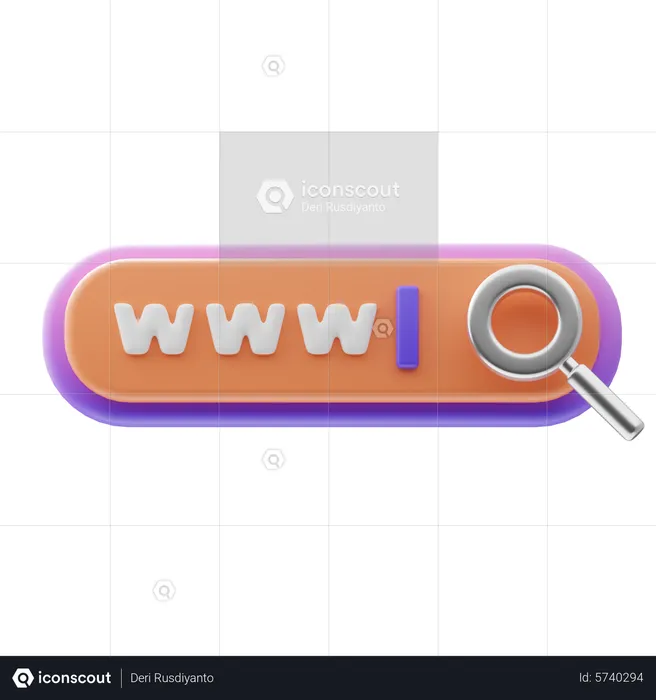 Recherche sur le Web  3D Icon