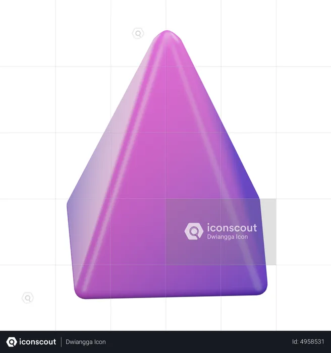 Rechteckige Pyramide  3D Icon