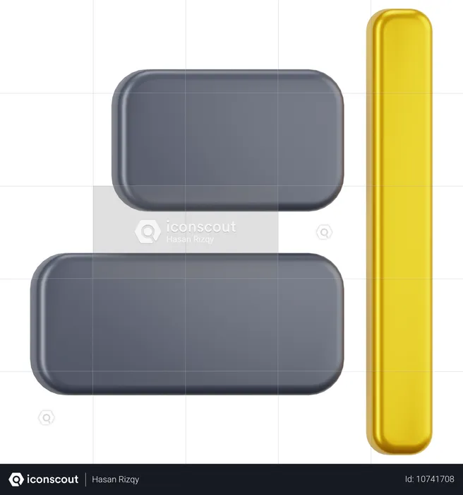 Rechts ausrichten  3D Icon