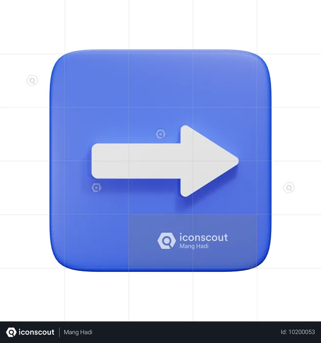 Rechter Pfeil  3D Icon