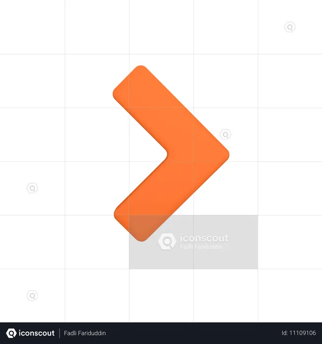 Rechter Pfeil  3D Icon