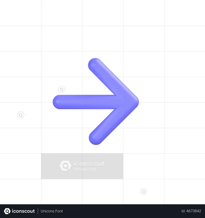 Rechter Pfeil  3D Icon