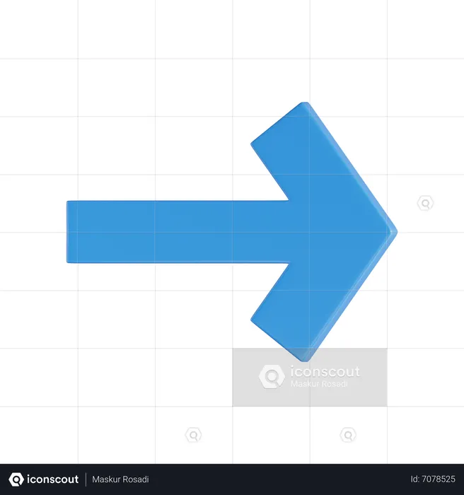 Rechter Pfeil  3D Icon
