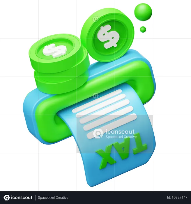 Recibo fiscal  3D Icon