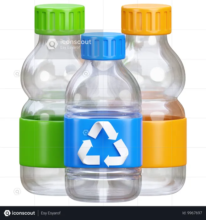 Reciclagem de plástico  3D Icon