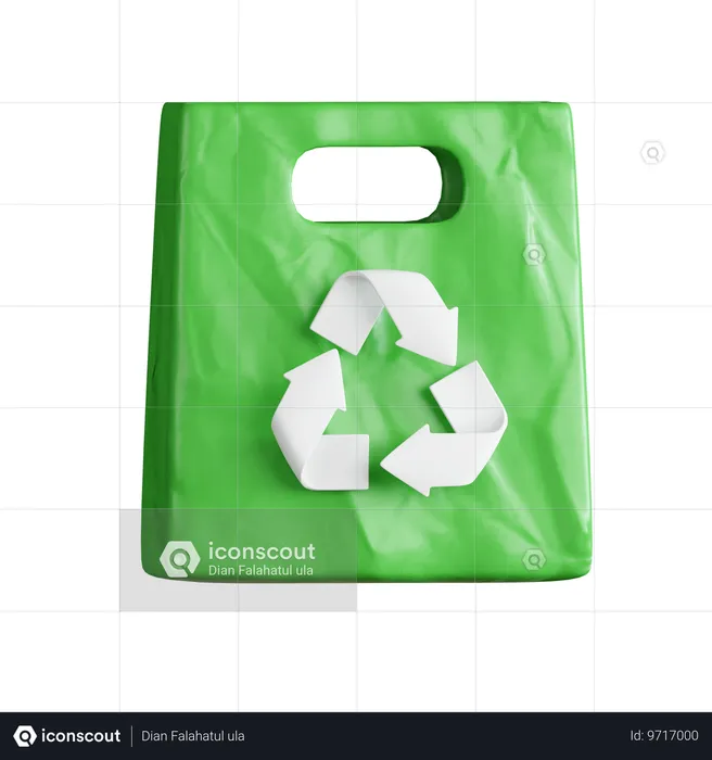 Reciclagem de sacolas plásticas  3D Icon