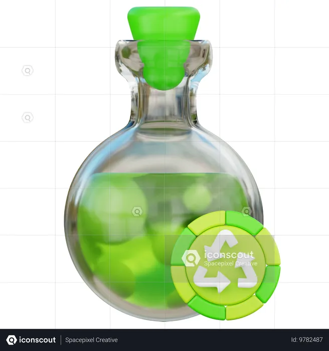 Reciclagem química  3D Icon