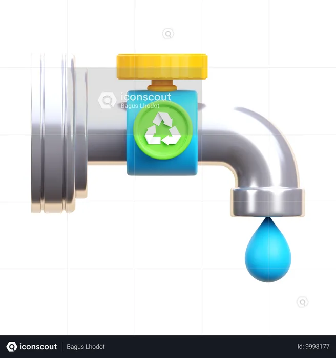 Reciclaje de agua  3D Icon