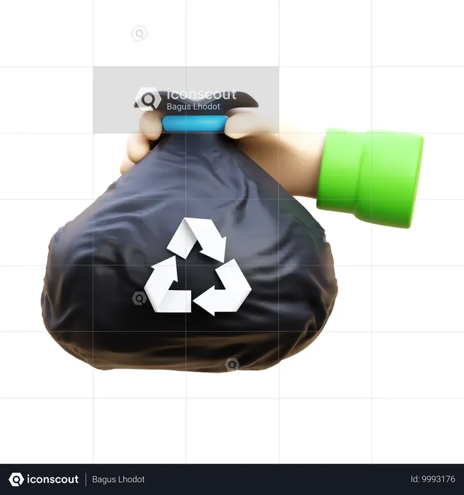 Reciclaje de basura  3D Icon