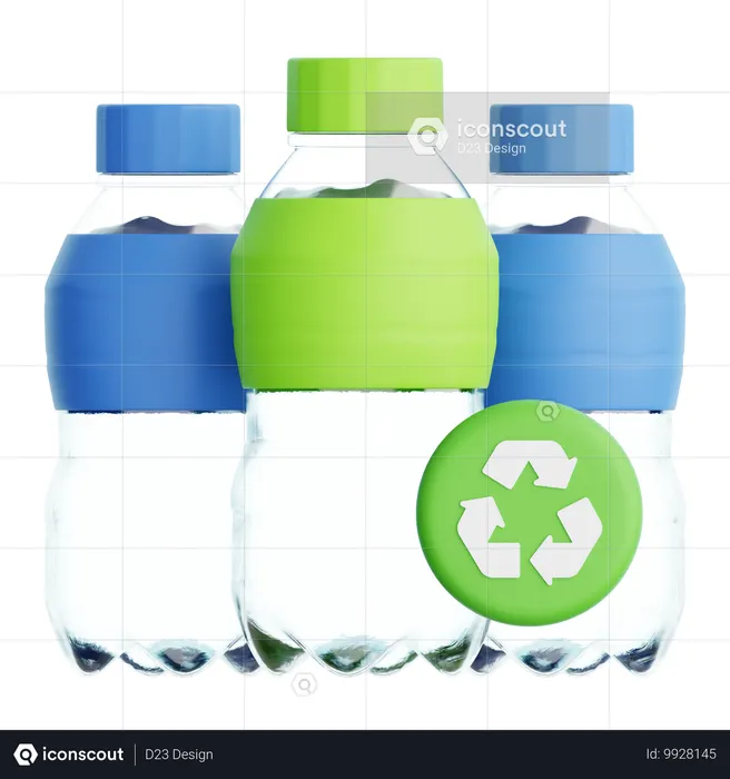 Reciclaje de plastico  3D Icon