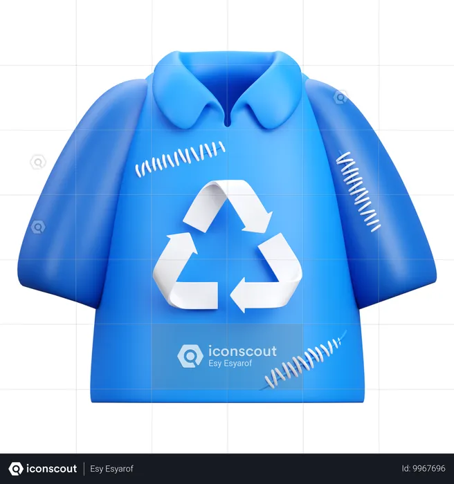 Reciclaje de ropa  3D Icon