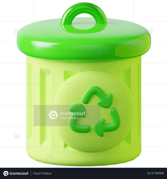Reciclaje de residuos  3D Icon