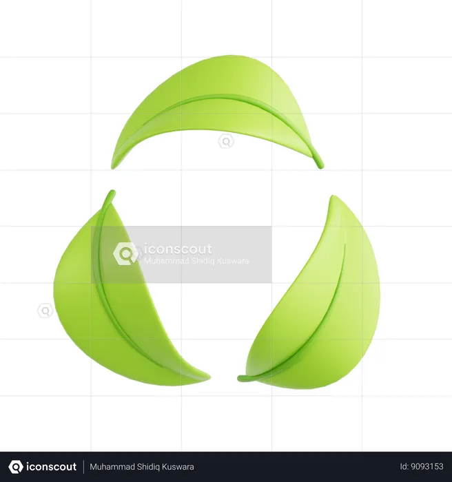 Reciclaje verde  3D Icon