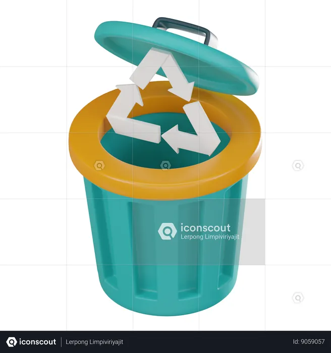 Papelera de reciclaje  3D Icon