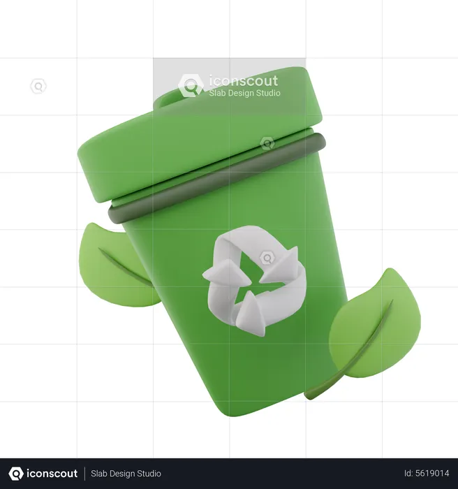 Papelera de reciclaje  3D Icon