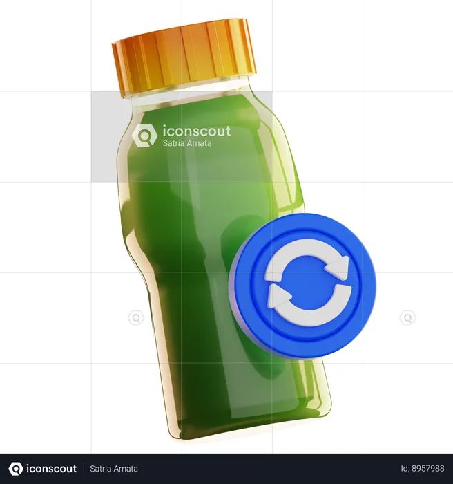 Reciclar botella  3D Icon