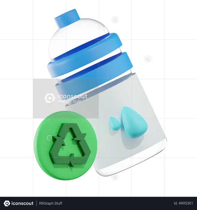 Reciclar botella de plastico  3D Icon