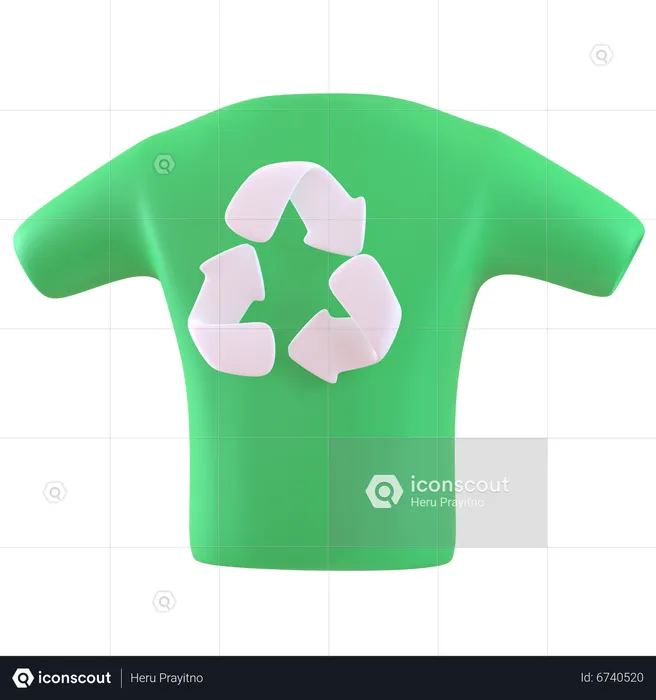 Reciclar camiseta  3D Icon