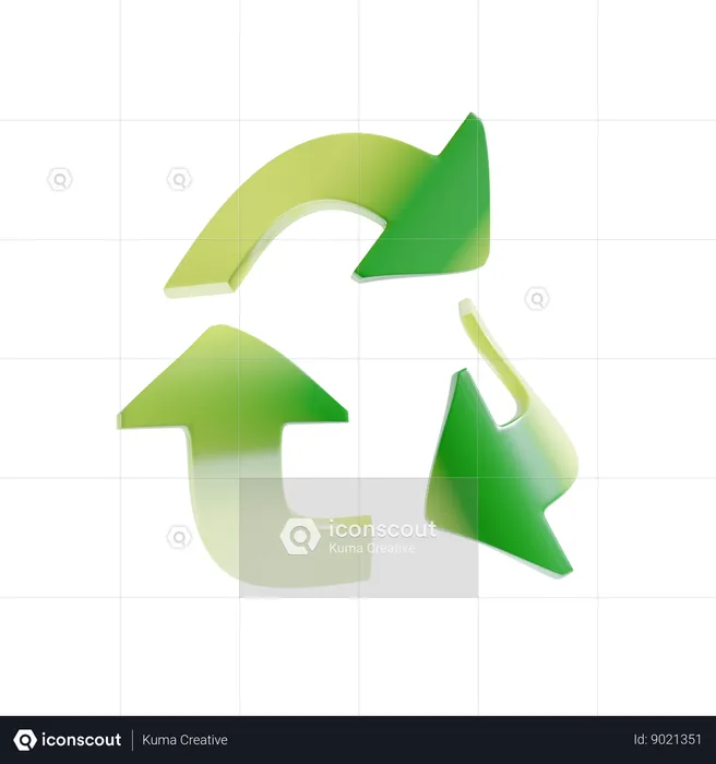 Reciclar resíduos  3D Icon