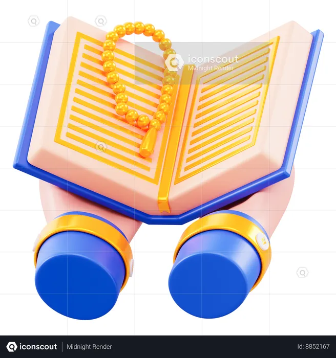 Reciting Al Quran  3D Icon