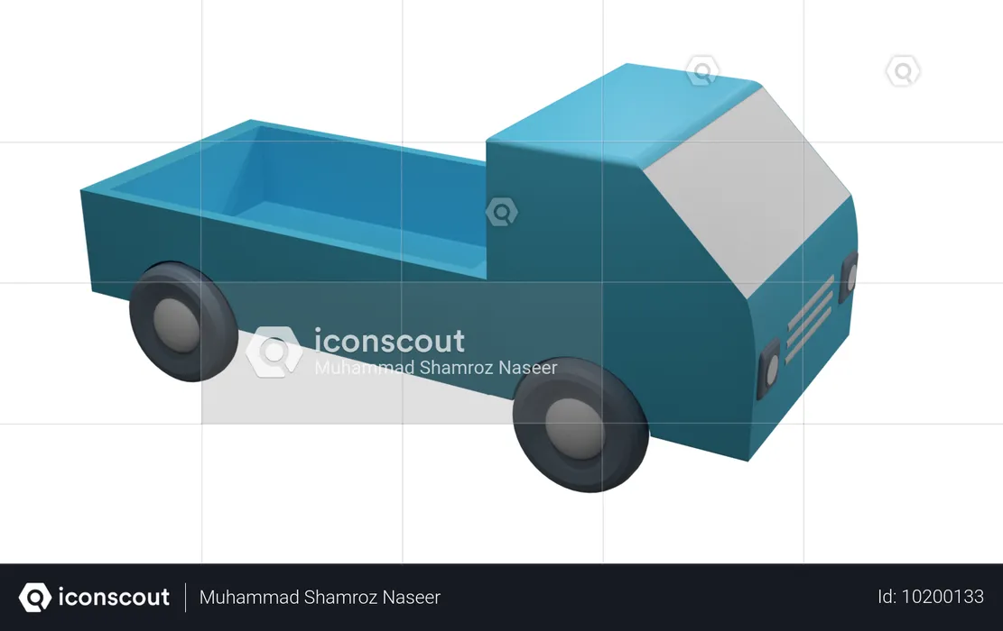 Camioneta  3D Icon