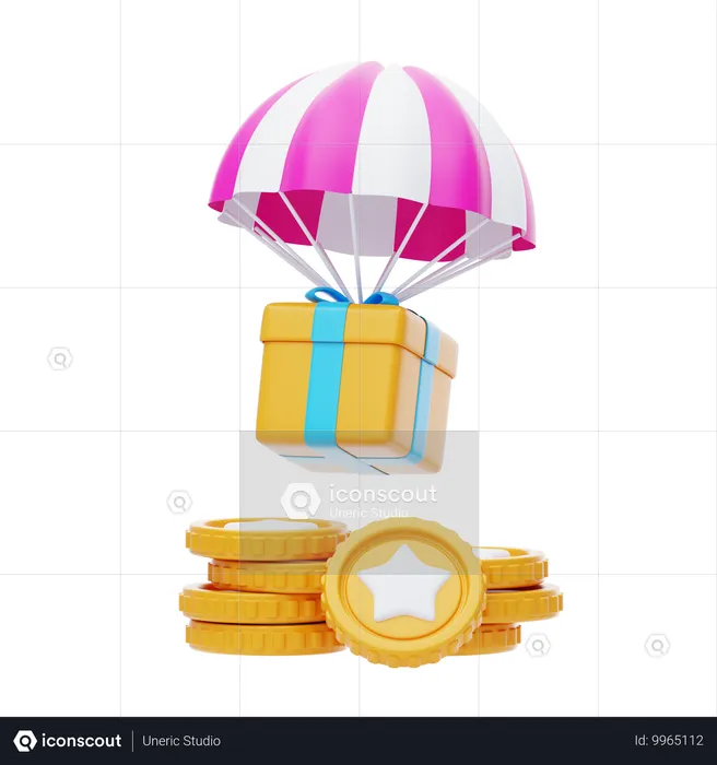 Recompensas de lanzamiento aéreo  3D Icon