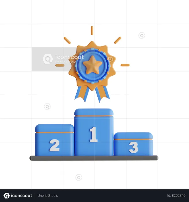 Podium de récompense  3D Icon