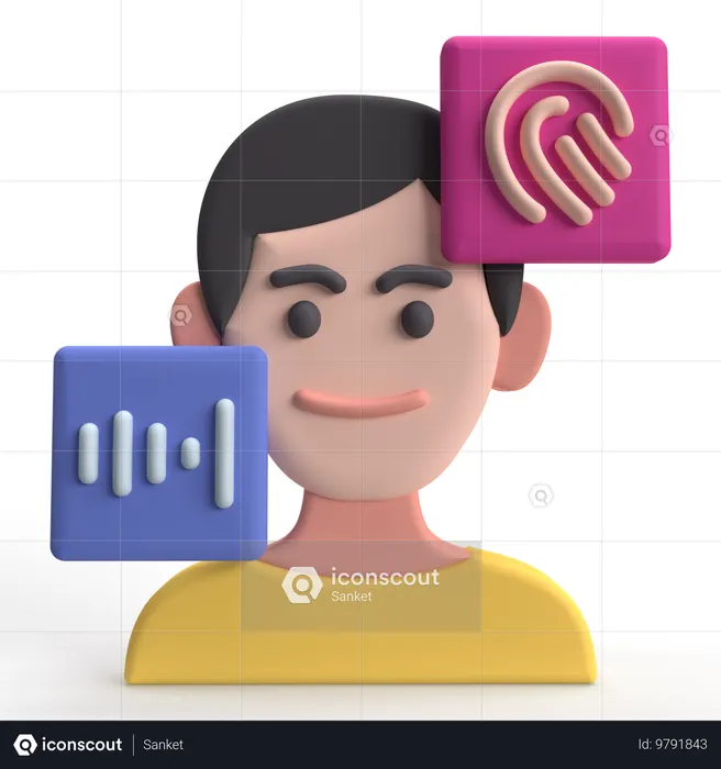 Reconhecimento de voz  3D Icon