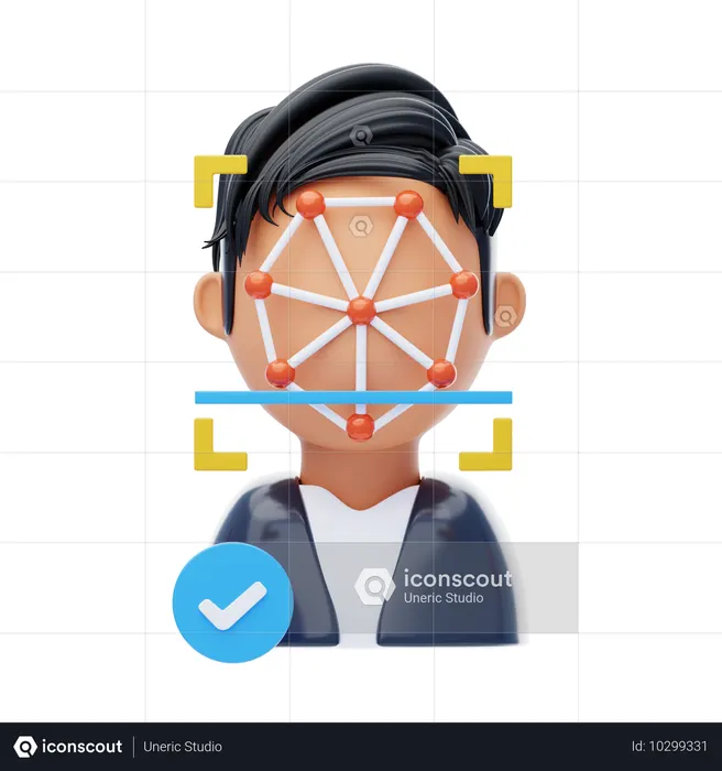 La reconnaissance faciale  3D Icon