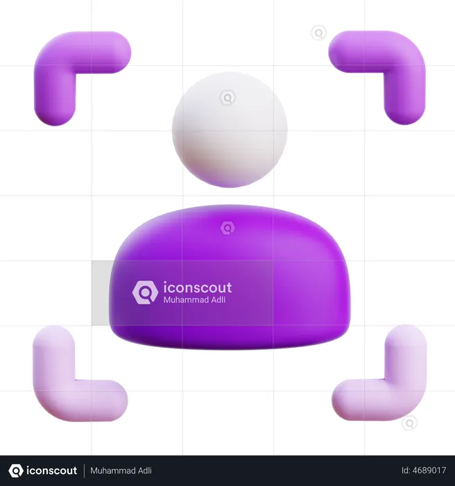 Reconnaissance de visage  3D Icon