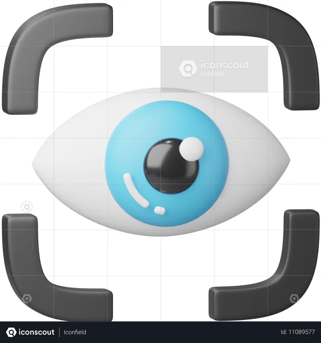 Reconnaissance oculaire  3D Icon