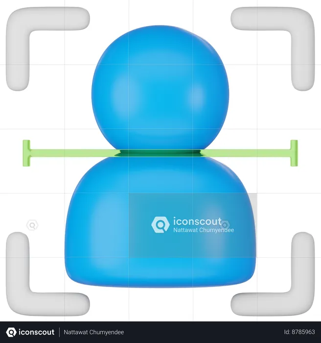 Reconocimiento facial  3D Icon