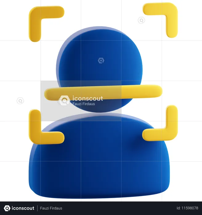 Reconocimiento facial  3D Icon
