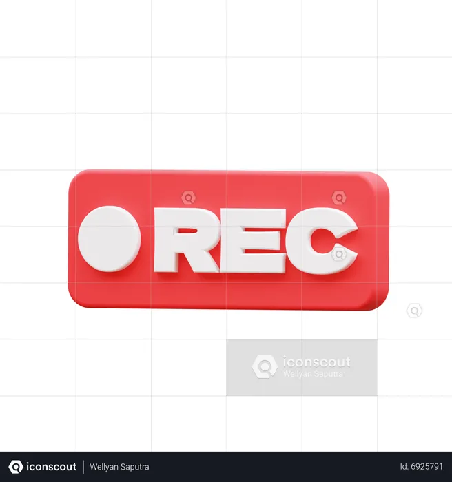 Record  3D Icon