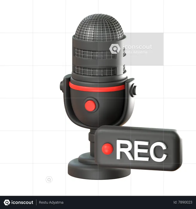 Record  3D Icon