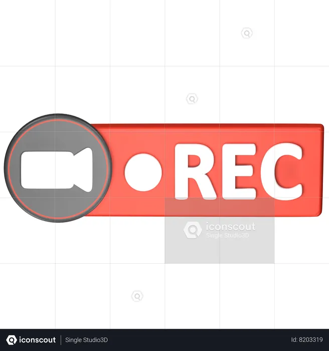 Record  3D Icon