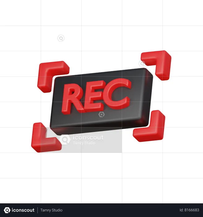 Record  3D Icon